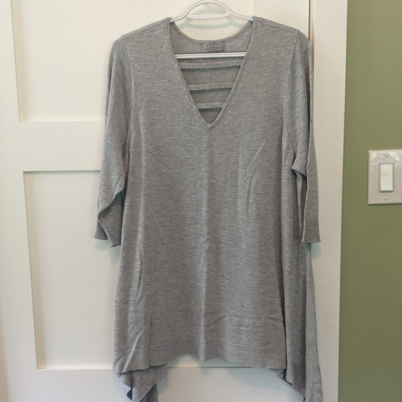 Laura Plus Grey Tunic Sweater 2X - Picture 1 of 12